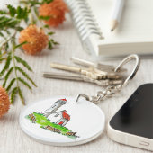 Little Lighthouse Watercolor Sleutelhanger (Voorkant Rechts)