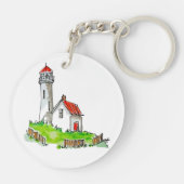 Little Lighthouse Watercolor Sleutelhanger (Achterkant)