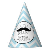 Little Lil' Man Mustache Boy Baby shower Birthday Feesthoedjes (Voorkant)