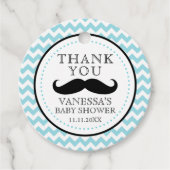 Little Lil' Man snor jongen Baby shower cadeau Bedankjes Labels (Voorkant)