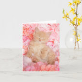 Little Linus Pink Floral Blank Notecard Kaart (Gele Bloem)