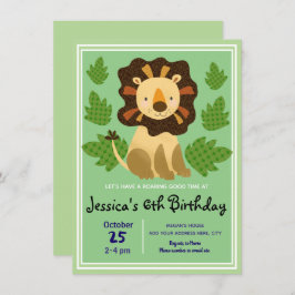 Little Lion Birthday Party Invitations Kaart