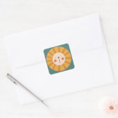Little Lion Birthday Vierkante Sticker (Envelop)