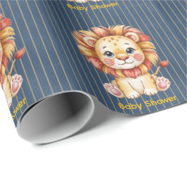 Little Lion Boy Baby shower Cadeaupapier
