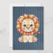 Little Lion Boy Baby shower Kaart (Achterkant)