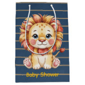 Little Lion Boy Baby shower Medium Cadeauzakje (Voorkant)