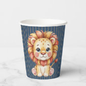 Little Lion Boy Baby shower Papieren Bekers (Achterkant)