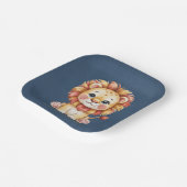 Little Lion Boy Baby shower Papieren Bordje (Gebogen)