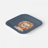Little Lion Boy Baby shower Papieren Bordje (Gebogen)