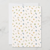 Little Lion & Confetti, bruin lijst Boy Verjaardag Kaart (Achterkant)