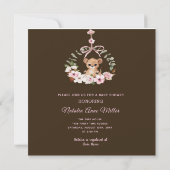 Little Lion Cub Baby shower Invitation Kaart (Achterkant)