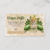 Little Lion Cub Tropical Baby shower Luier Raffle Informatiekaartje (Voorkant)