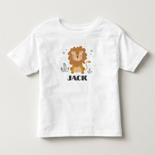 Little Lion Gepersonaliseerd Toddler T-shirt 12M-5 (Voorkant)