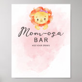 Little Lion is een Girl Waterverf Mam-osa Bar Poster (Voorkant)