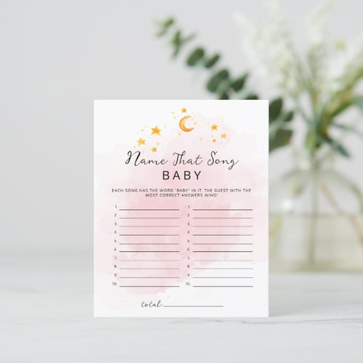 Little Lion is een Girl Waterverf Name that Song (Staand voorkant)