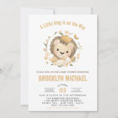Little Lion King Baby shower Genderneutraal Kaart (Voorkant)