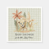 Little Lion King Zebra Giraffe Safari Baby shower Servet (Voorkant)