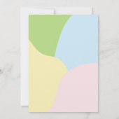 Little Lion Leuk Kleurrijk Eerste Verjaardag Kaart (Achterkant)