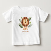 Little Lion Printed Modern White baby tshirt (Voorkant)