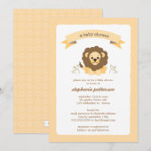 Little LIon Sweet Oerwoud Baby shower Invitation Kaart (Voorkant / Achterkant)