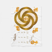 Little Lions Baby Milestone Deken Maat 40 x 30 (Voorkant)