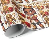 Little Lites Red Purim Wrapping Paper 2 Cadeaupapier (Rol Hoek)