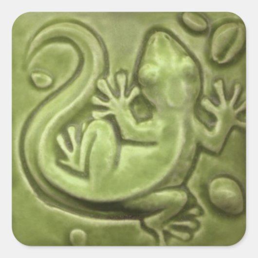 Little Lizard  Tile Vierkante Sticker (Voorkant)