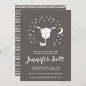 Little Llama Baby shower Invitation Kaart (Voorkant / Achterkant)