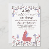 Little llama Bunny Baby shower Wild One Kaart (Voorkant)