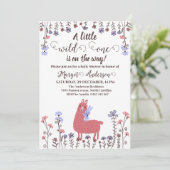 Little llama Bunny Baby shower Wild One Kaart (Staand voorkant)