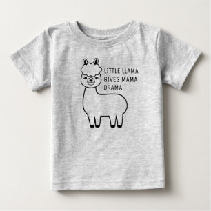 Little Llama Gives Mama Drama Kinder Shirt