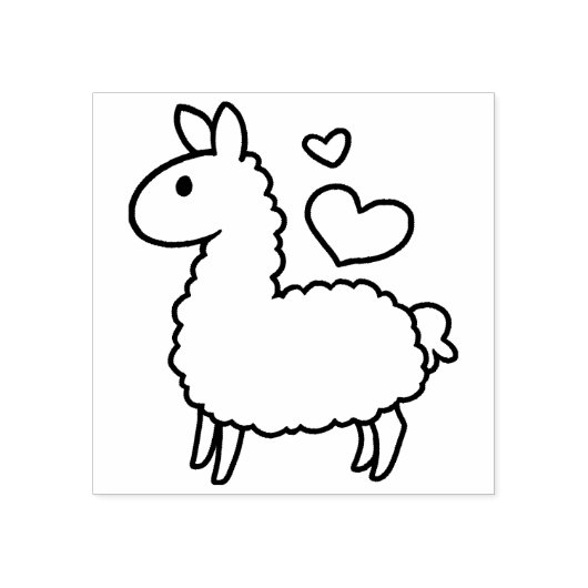 Little Llama Rubberstempel (Afrduk)