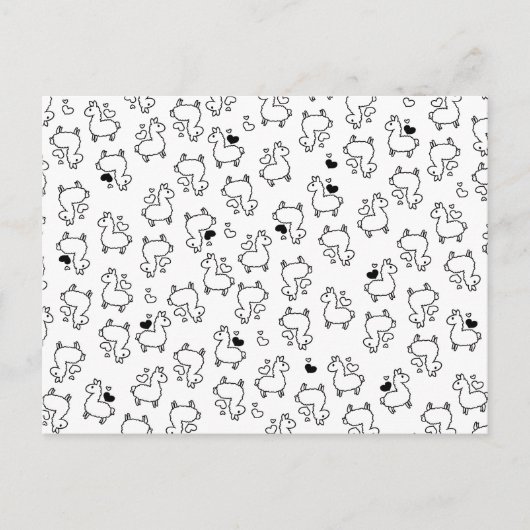 Little Llama Silhouette Madness Briefkaart (Voorkant)