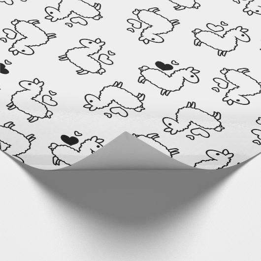 Little Llama Silhouette Madness Cadeaupapier (Hoek)