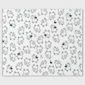 Little Llama Silhouette Madness Cadeaupapier (Vlak)