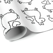 Little Llama Silhouette Madness Cadeaupapier (Rol Hoek)