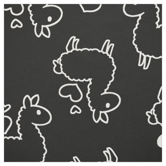 Little Llama Silhouette Madness Stof (Swatch)