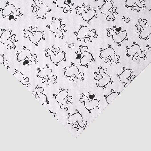 Little Llama Silhouette Madness Tissuepapier (Detail)