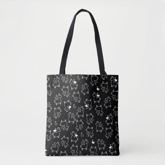 Little Llama Silhouette Madness Tote Bag (Voorkant)