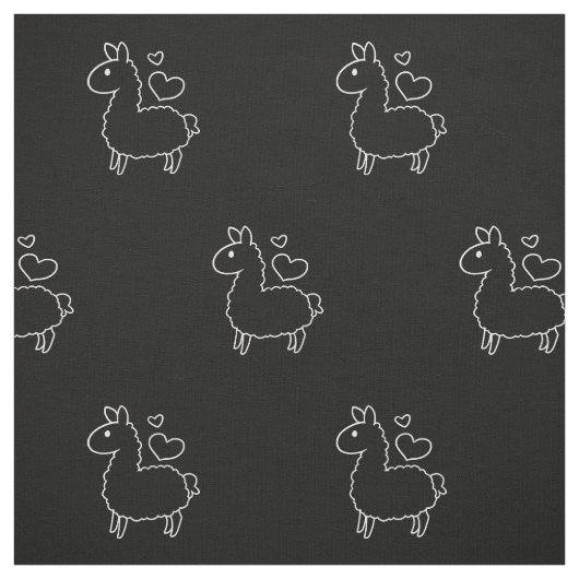 Little Llama Silhouette Stof (Swatch)