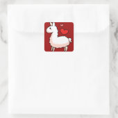 Little Llama Vierkante Sticker (Tas)
