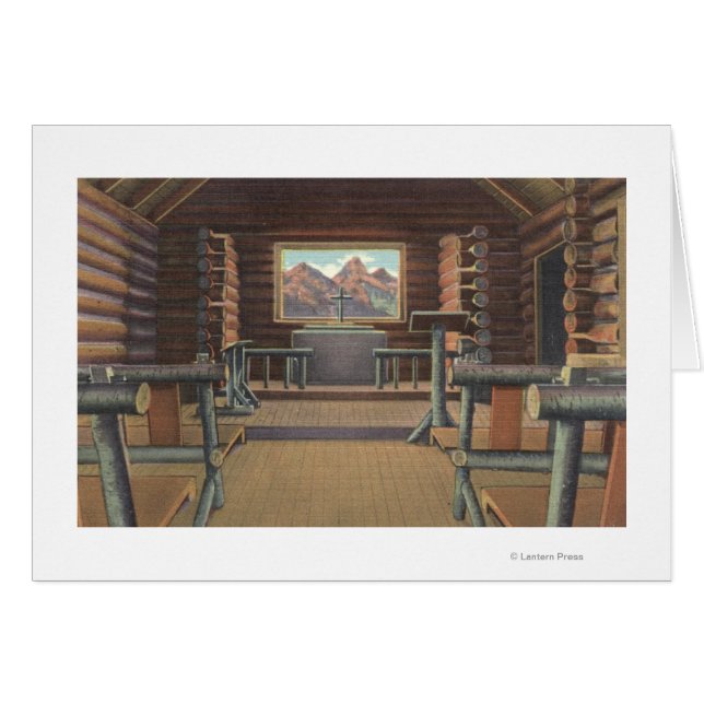 Little Log Church in het Uitzicht Snake River (Voorkant Horizontaal)