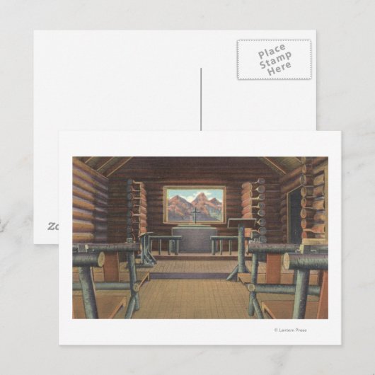 Little Log Church in het Uitzicht Snake River Briefkaart (Voorkant / Achterkant)