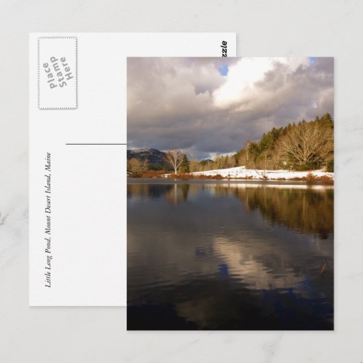 Little Long Pond in winter Briefkaart (Voorkant / Achterkant)