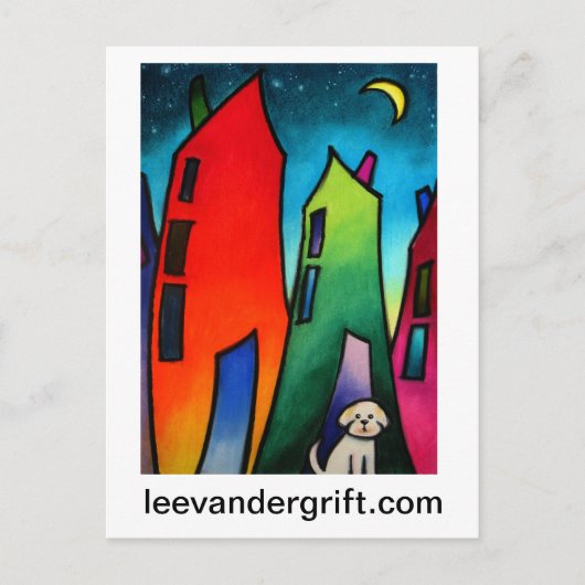 Little Lost dog.09 smlrjpg, leevandergrift.com Briefkaart (Voorkant)