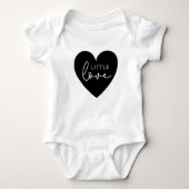 Little Love Black Heart Baby Bodysuit (Voorkant)