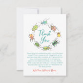 Little Love Bug Baby shower Bedankkaart (Voorkant)