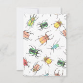 Little Love Bug Baby shower Bedankkaart (Achterkant)