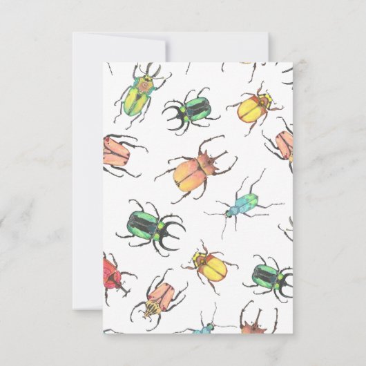 Little Love Bug Baby shower Bedankkaart (Achterkant)