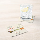 Little Love Bug Baby shower Butterfly Kartonnen Onderzetters (Insitu)